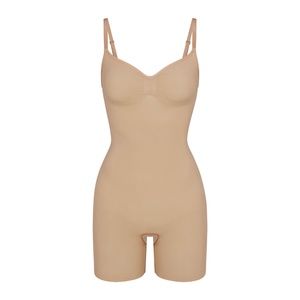 Skims Seamless Sculpt Mid Thigh Bodysuit - Clay - Size 2x/3x